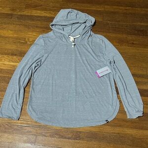 Colosseum Heather Gray Hooded Training Tee, XL, NWT